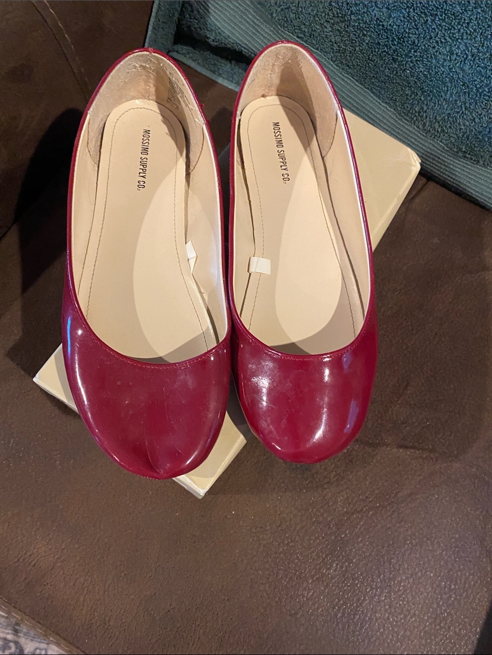 Mossimo Supply Co. Women's Wine Patent Ballet Flats